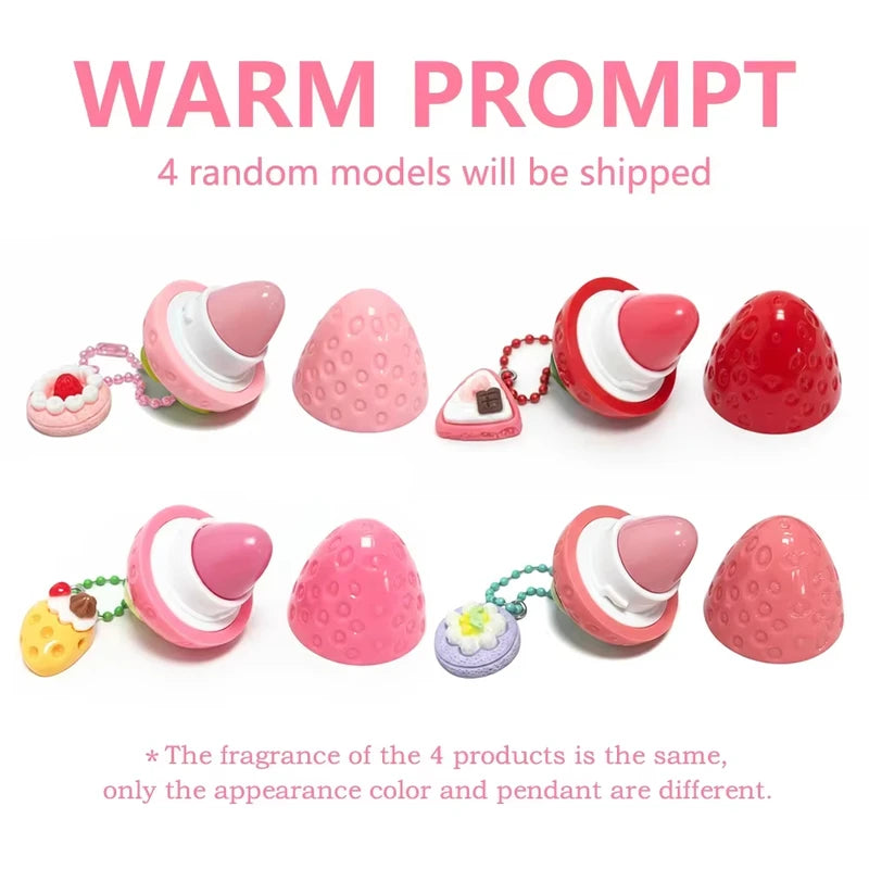 Cute Strawberry Lip Balm Moisturizing & Plumping Hydrating Lip Protector - Women Gift