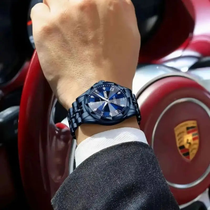 Luxury Men’s Waterproof Luminous Quartz Wristwatch with Date and Week Display