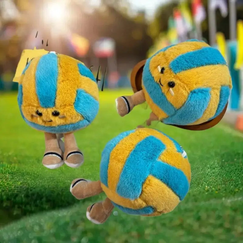 Soft Plush Volleyball Toy Keychain & Bag Decor - Sports-Themed Gift