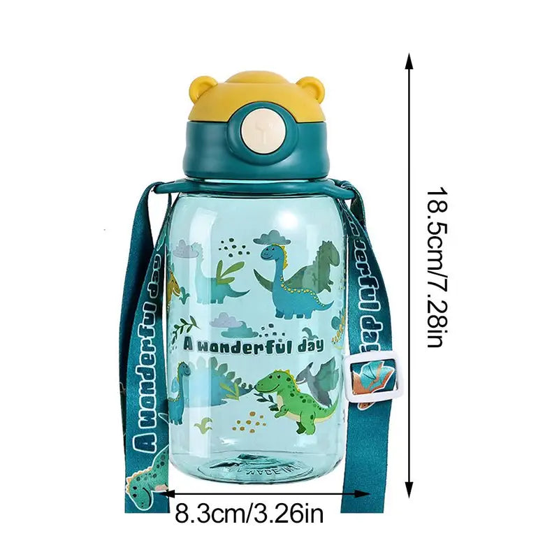 Kids Water Bottle with Straw BPA-Free Leakproof Outdoor Portable Children’s Drink Cup