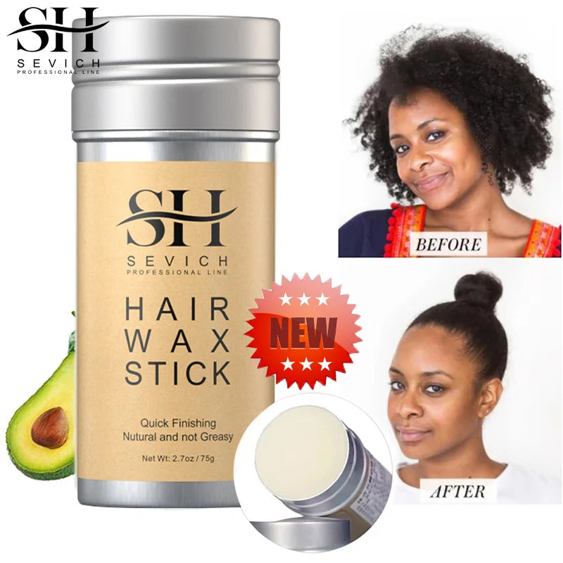 Portable Hair Wax Stick for Styling and Edge Control - Fluffy, Repairing, Long-Lasting