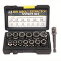 14-Piece Lug Nut Removal Socket Set for Damaged, Rusted & Rounded Bolts