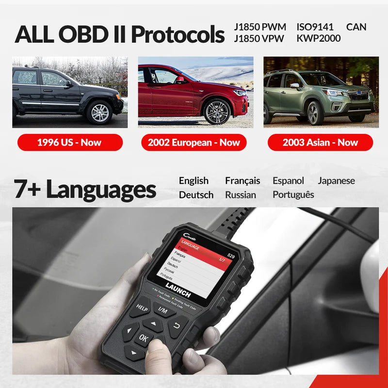 OBD2 Scanner Car Diagnostic Tool Engine Code Reader Fault Code Check