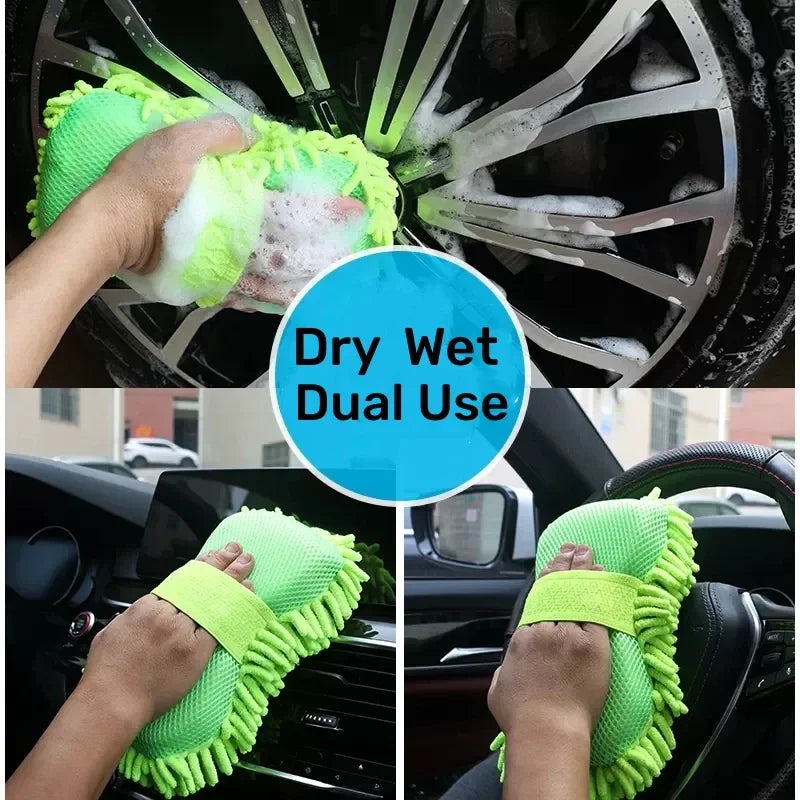 Microfiber Car Wash Sponge Set for Auto Detailing and Cleaning