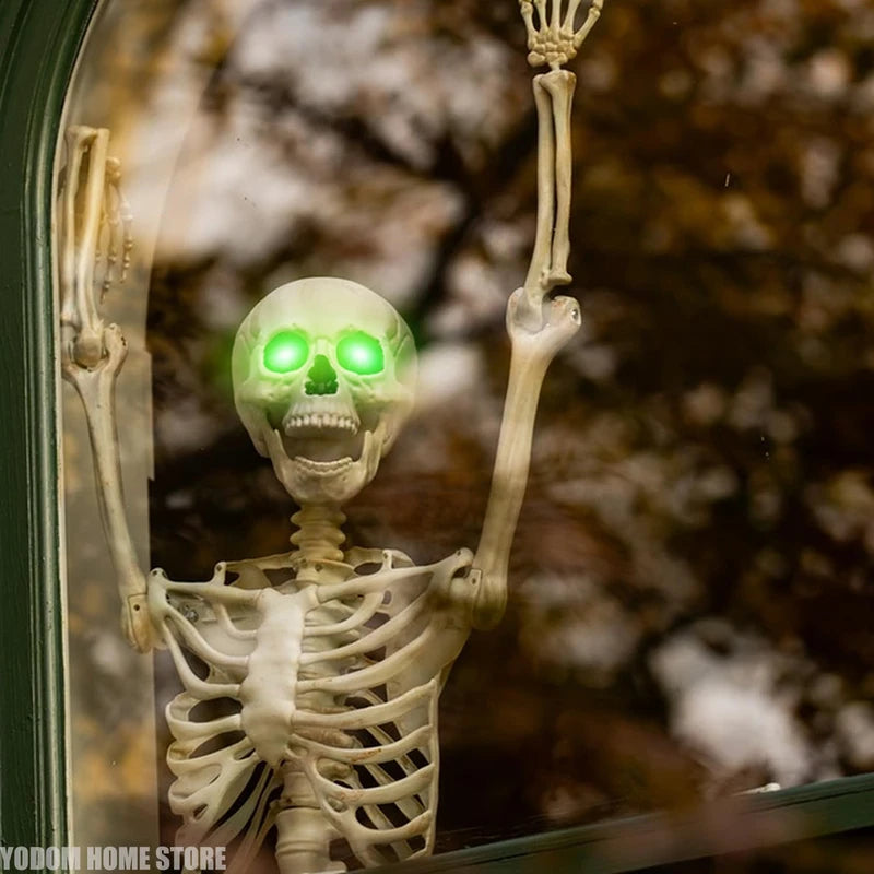 Halloween LED Glowing Eyes with Timer - Waterproof Skeleton Prop Lights Set of 2