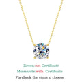 Luxury 1-6CT Moissanite Necklace for Women - Sterling Silver Pendant