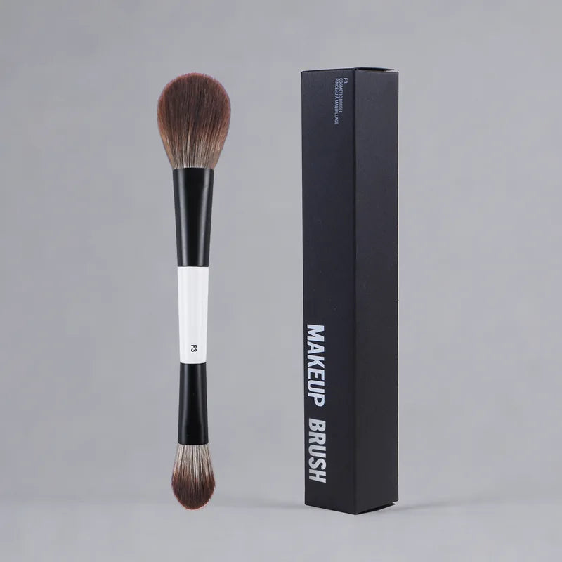 12-Piece Makeup Brush Set with Dual-Ended Contour, Powder & Blush Brushes
