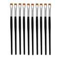 Flat Eyebrow Makeup Brush Set - Ultrathin Eyeliner & Contour Tools, Multiple Colors
