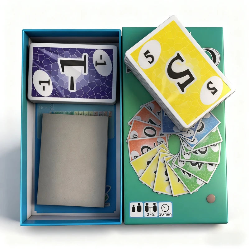 Family Card Games Set with Storage Box for Kids & Group Play