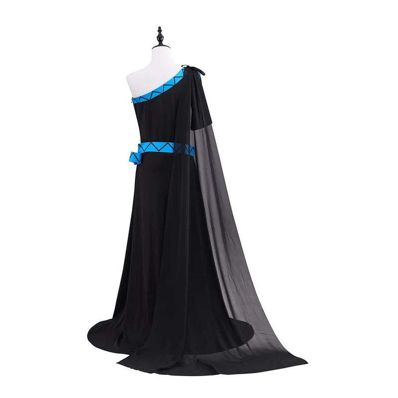 Anime Hades Megara Cosplay Costume Robe Ball Gown for Women Halloween Fancy Dress