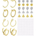 Fake Piercings Set - Lip, Nose, Eyebrow Hoop and Snake Bites Jewelry