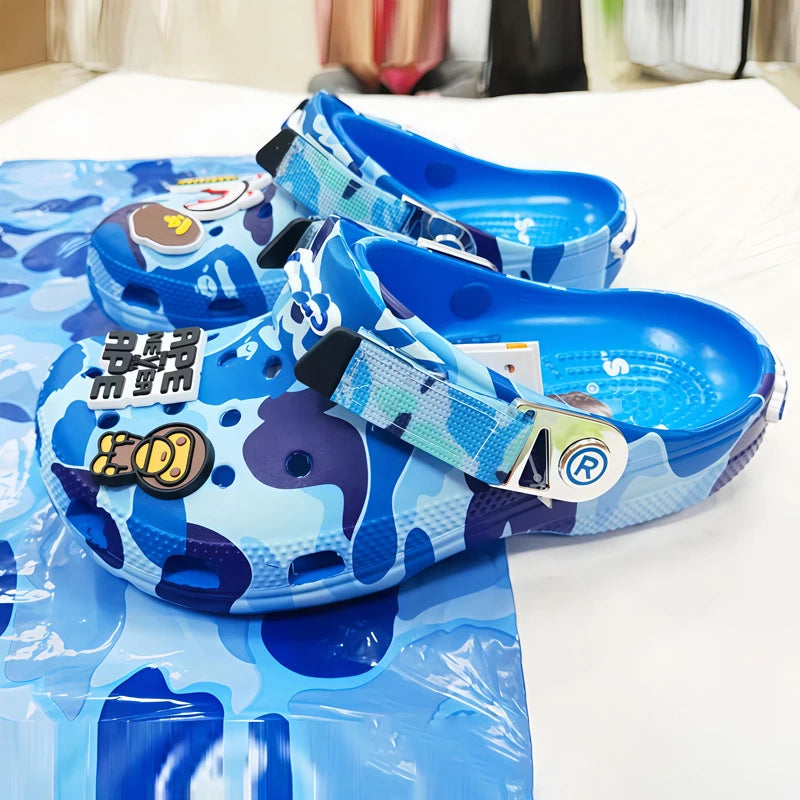Camouflage Style Casual Sandals for Men & Women - Outdoor Beach Flip Flops