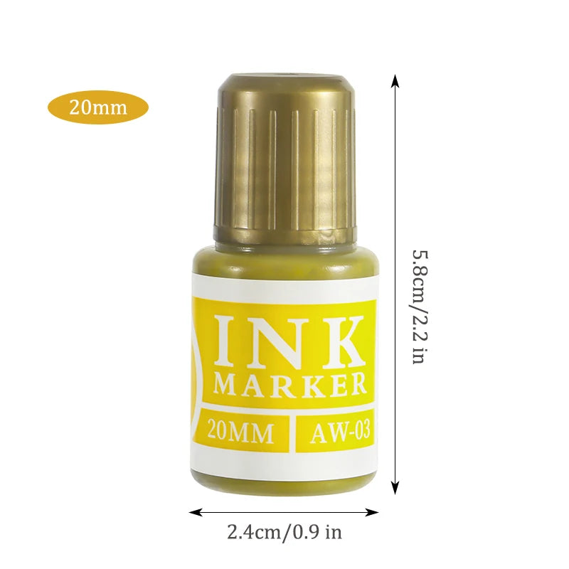 Waterproof Oil-Based White Marker Ink Refill Set for Paint Pens
