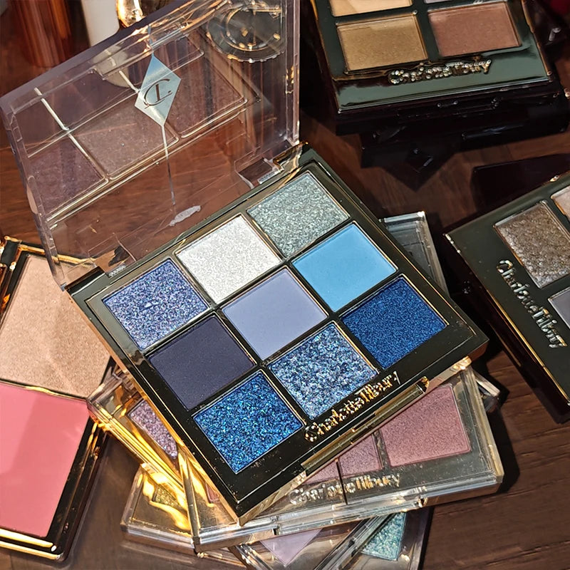 Colorful Eyeshadow Palette with Glitter Earth-Tone Shades for Daily Makeup