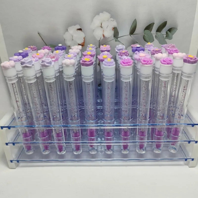 50PCS Reusable Eyelash Brush Tubes with Replaceable Dust-proof Storage & Eyebrow Brush