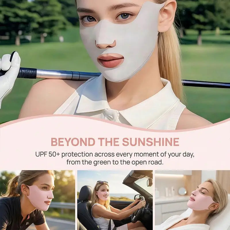 Breathable UV Protection Face Mask for Outdoor Activities - Washable Sun Shield