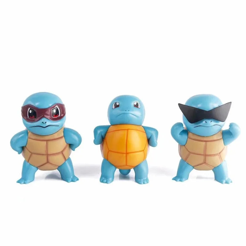 Pokemon Squirtle Action Figure PVC Model with Sun Glasses Collectible Toy for Kids and Gift