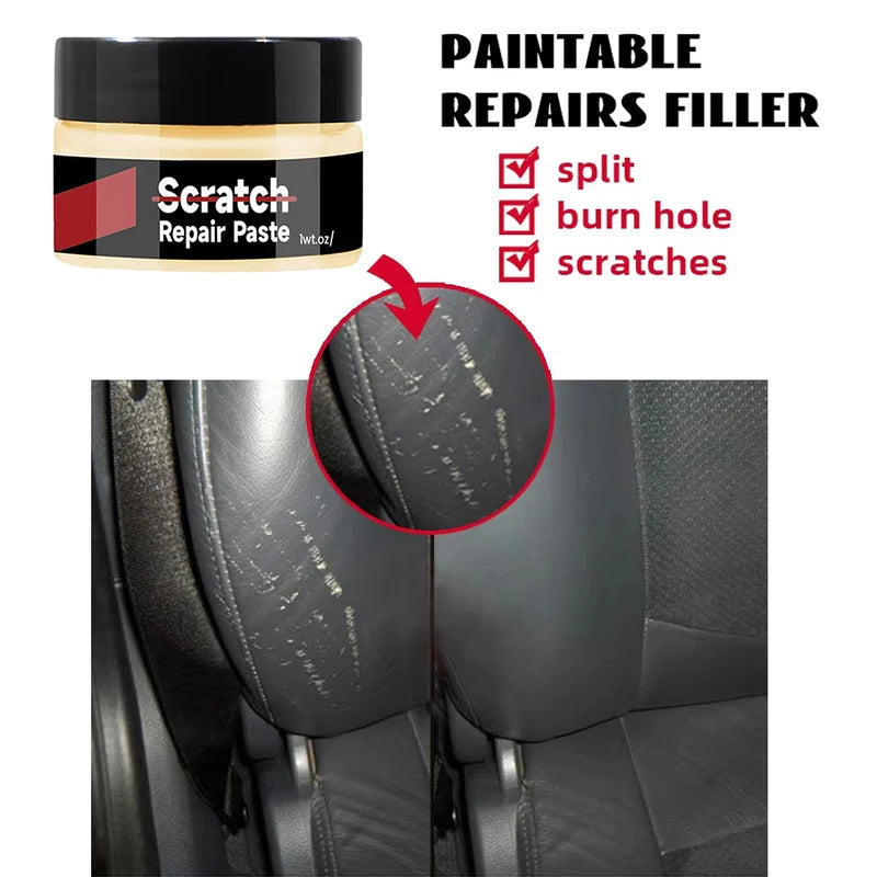 Car Interior Plastic Leather Scratch Repair Paste - Automotive Polishing & Wax - Multiple Colors