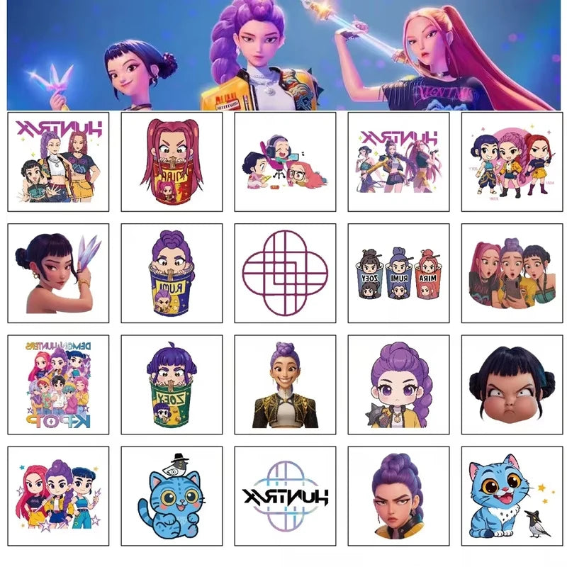 20pcs Cartoon Anime Temporary Tattoo Stickers for Kids Party Favors