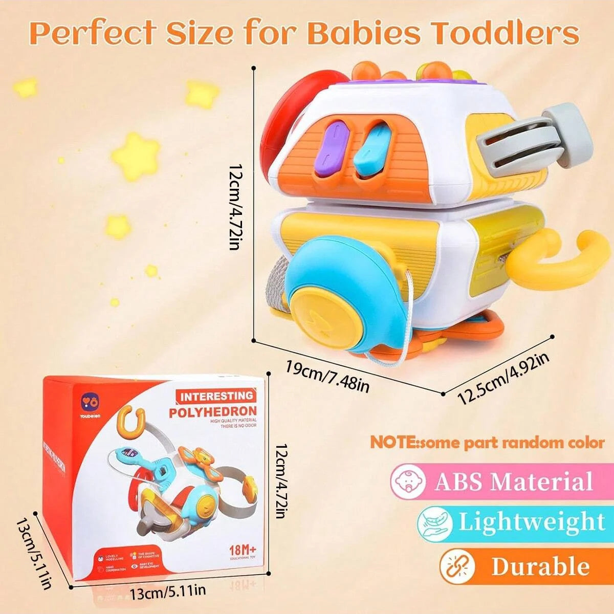 10-in-1 Montessori Baby Sensory & Educational Activity Cube for Toddler Development