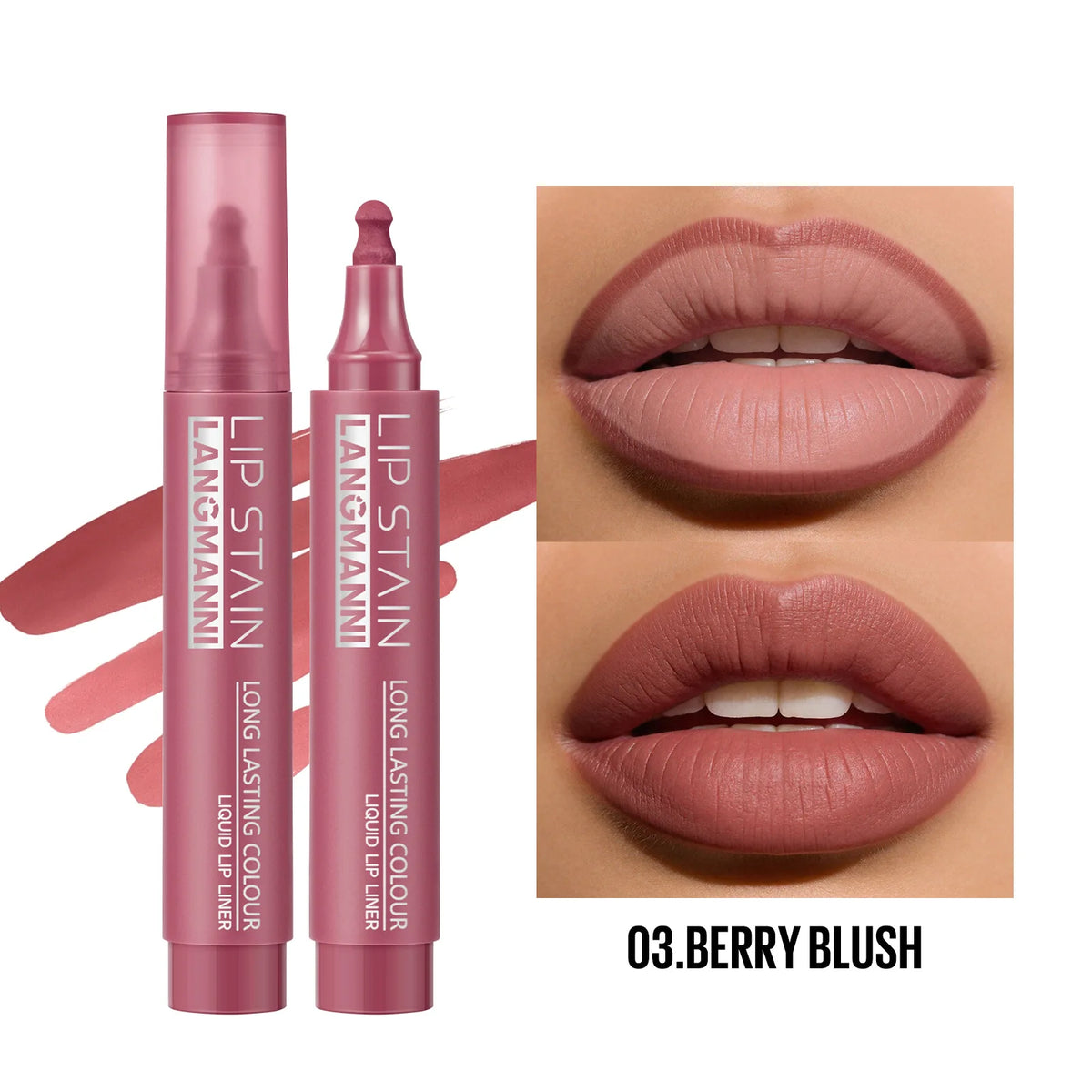Long-Lasting Waterproof Matte Lip Stain & Lip Liner Pen for Women