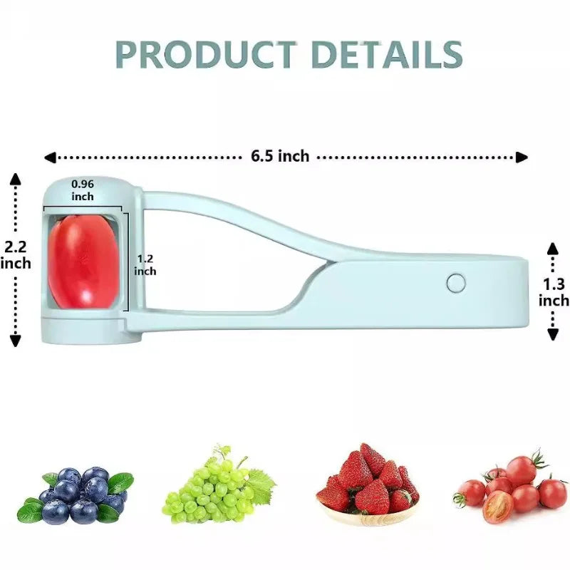 Fruit Slicer Cutter for Grapes Cherry Tomatoes & Salad Prep - Kitchen Gadget