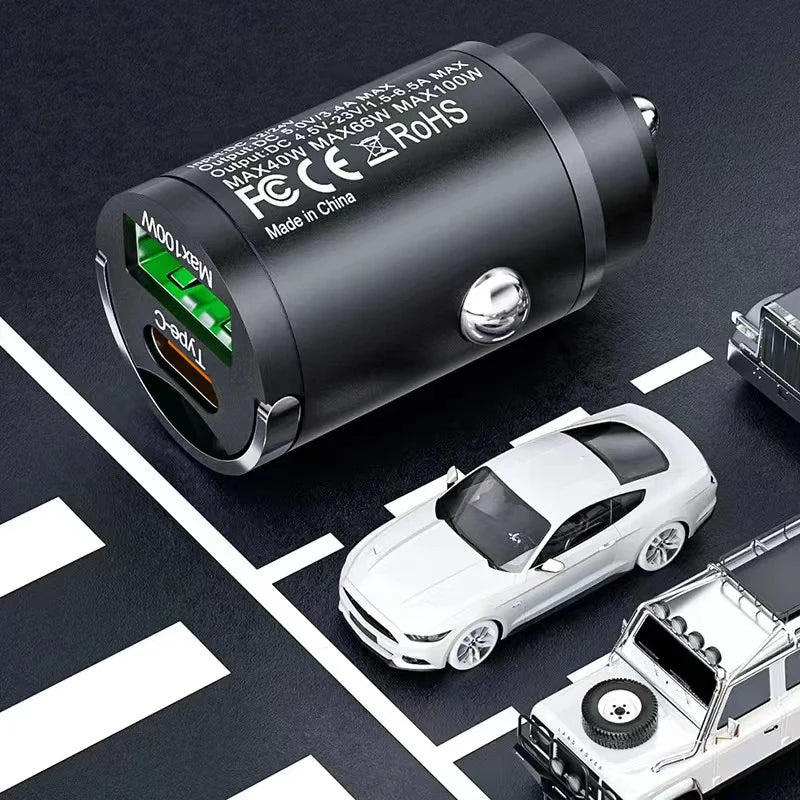 100W USB Car Charger Fast Charging Adapter for Phone, Android & iPhone