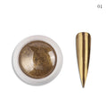 Luxury Gold Mirror Powder Nail Art Glitter Set - Metallic Chrome Pigments for UV Gel Polish & Manicure