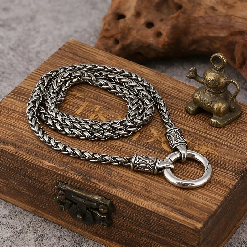Men's Minimalist Dragon Bone Chain Necklace - Durable Snake Weaving Pendant
