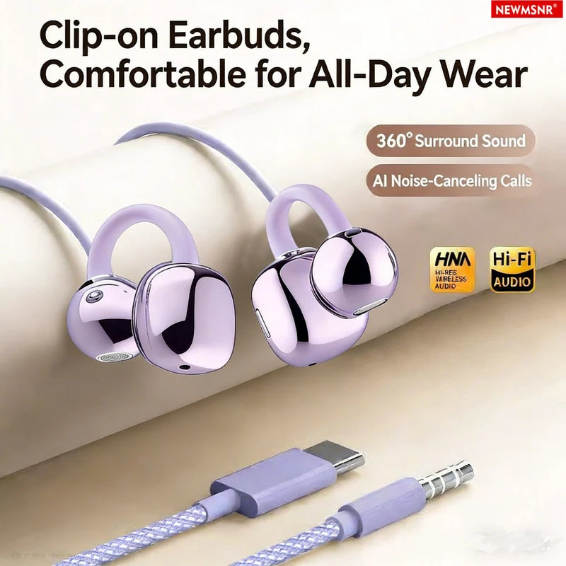 Wired Control Earbuds with HD Microphone for Gaming & Sports - Type C & 3.5mm