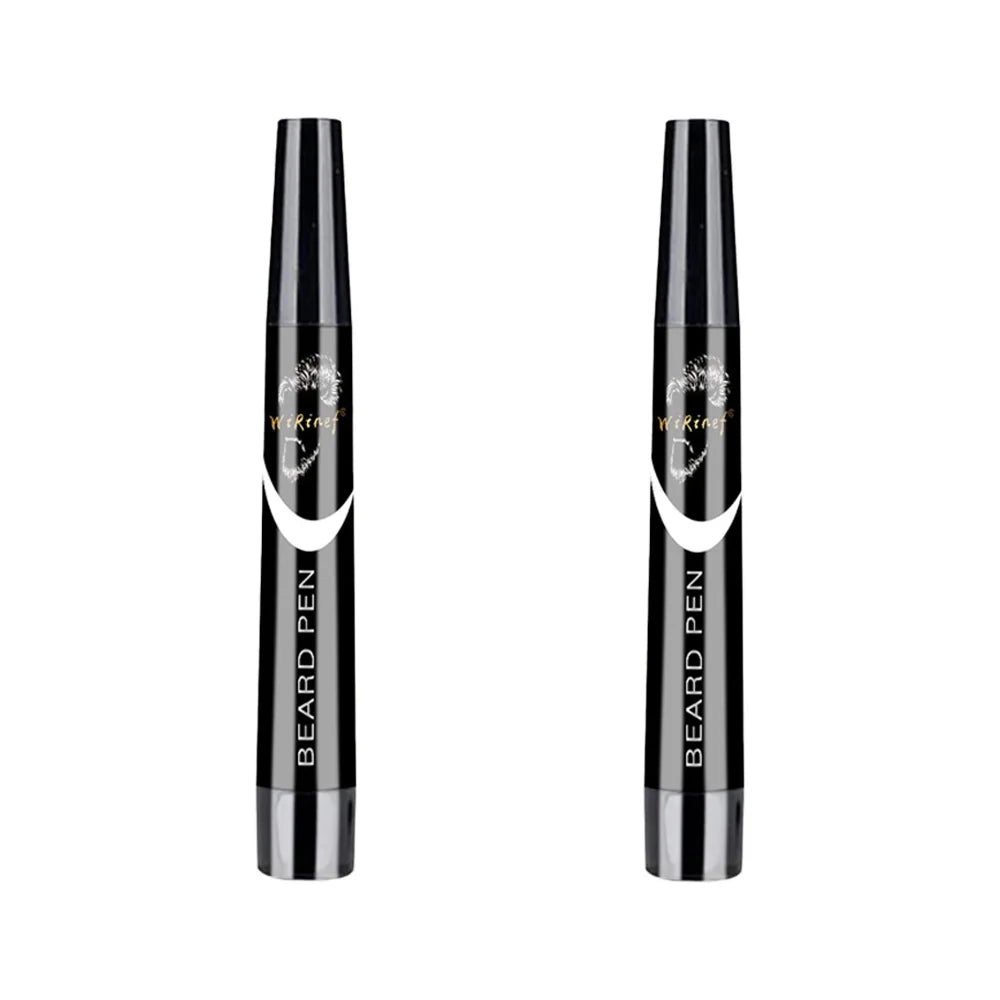 Multi-Pack Beard Pen Kit for Styling and Covering Facial Hair Patches - Black & Natural Finish