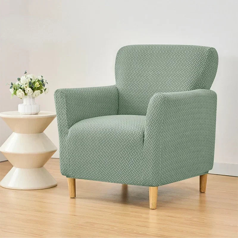 Stretch Jacquard Armchair Slipcover for Club & Sofa Chairs - Elastic Fabric