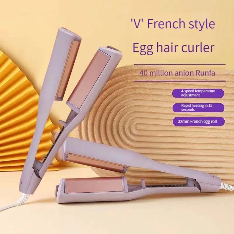Automatic 32mm Curling Iron for Long-Lasting French Style Waves - Anti-Flame Design