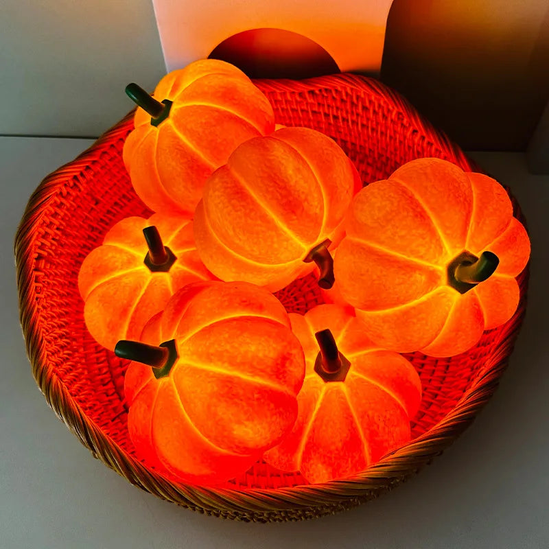 Halloween Pumpkin LED Night Light Battery Powered Kids Bedroom Decor