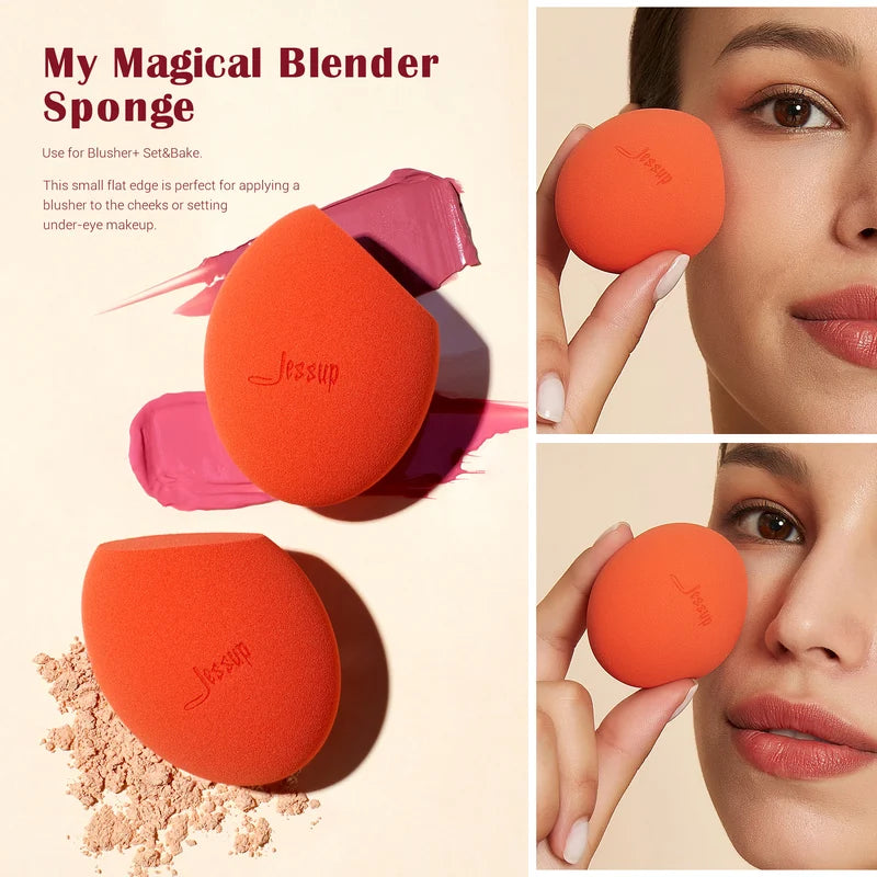 Professional Makeup Brush Set with Sponge - 14pcs Double Sided Face & Eye Brushes, Gift Box