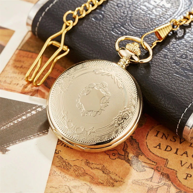 Retro Roman Numerals Pocket Watch Necklace Case - Steampunk Style, Multi Color