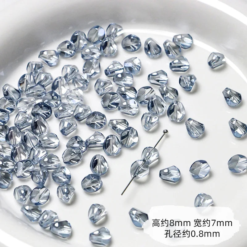 Glass Crystal Beads 8mm WaterDrop Shape Spacer Beads for Jewelry Making - Mixed Colors, 30Pcs