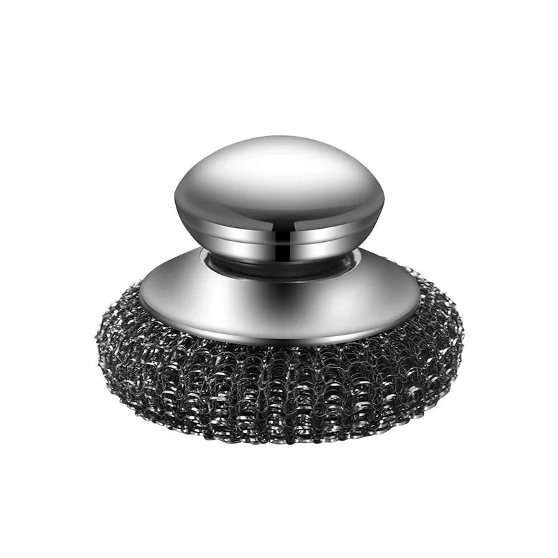 Heavy Duty Stainless Steel Pot Brush with Handle – Rustproof Metal Scrubber for Dishwashing & Pot Cleaning