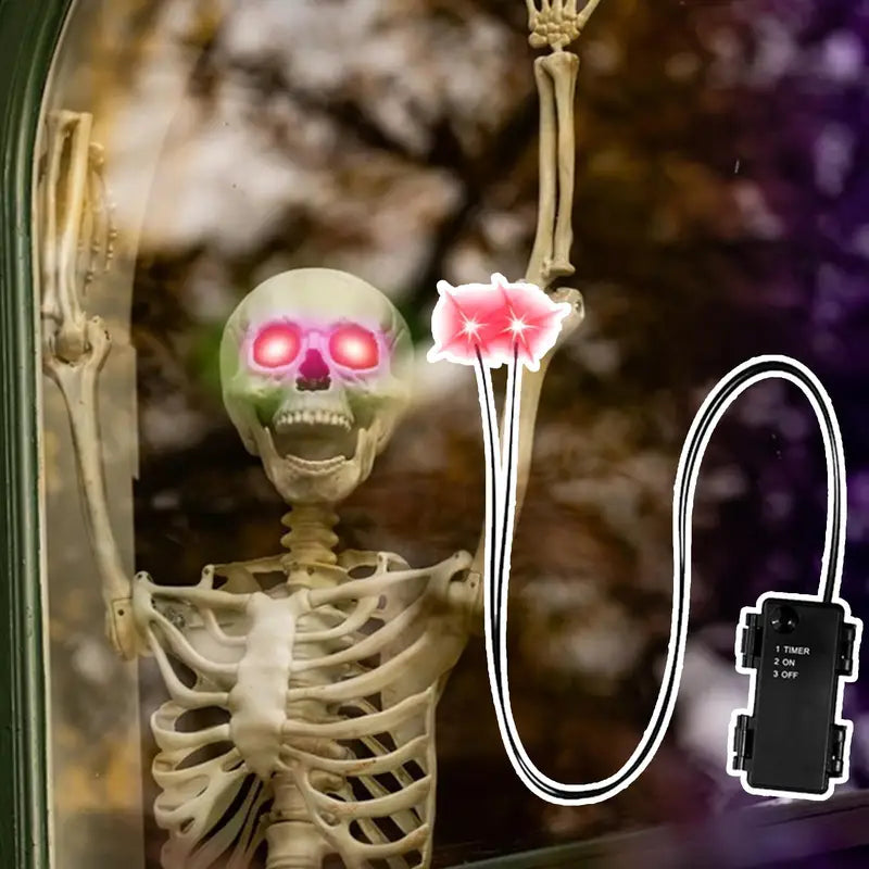 Halloween LED Glowing Eyes with Timer - Horror DIY Skeleton Eyes for Masks Props