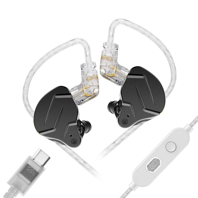 KZ ZSN Pro X Hybrid In-Ear Headphones - High-Fidelity Metal Earbuds with Noise Cancelling