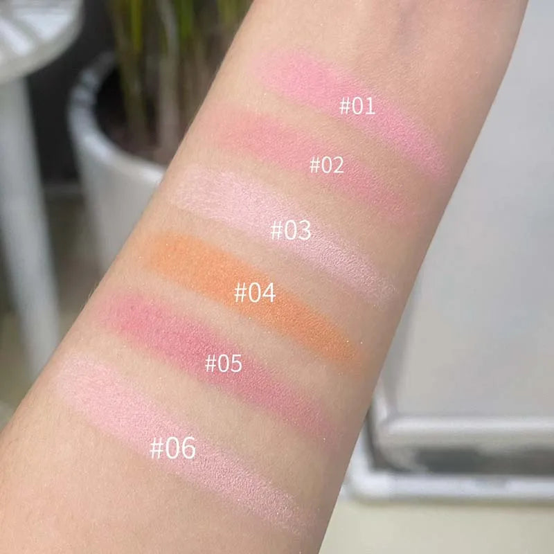 Face Makeup Palette with Shimmer Matte Blush and Powder Finish - Multiple Colors
