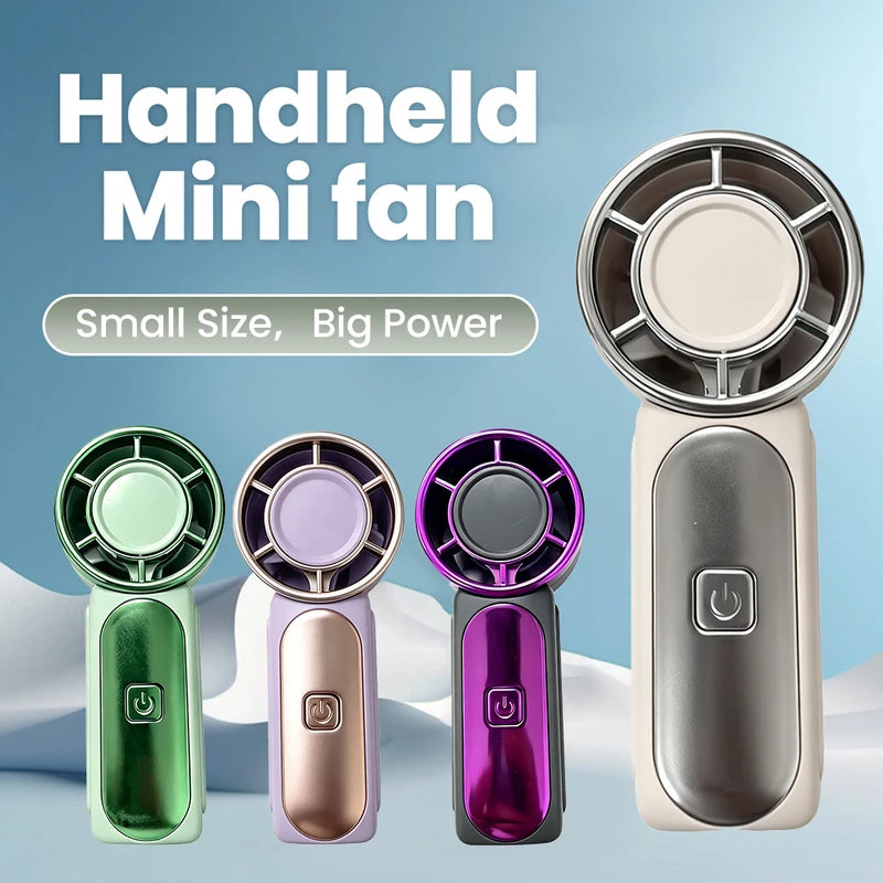 Mini Handheld Portable Fan 5-Speed Rechargeable Pocket Fan for Outdoor Use