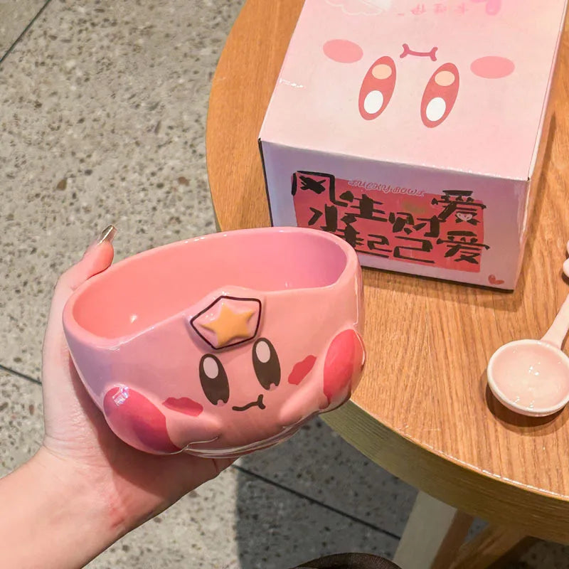 Cute Cartoon Ceramic Rice Bowl for Children - High-End Diningware, Multiple Colors