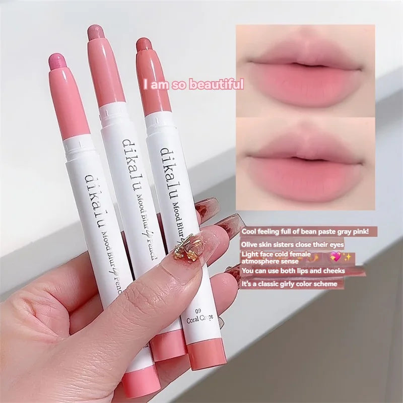 Matte Lip Liner with Lip Gloss Set - Long-Lasting, Non-Stick, Full Size