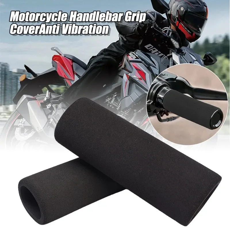 Universal Soft Foam Handlebar Grips for Motorbike Motorcycle Anti-Vibration Comfort Sleeves