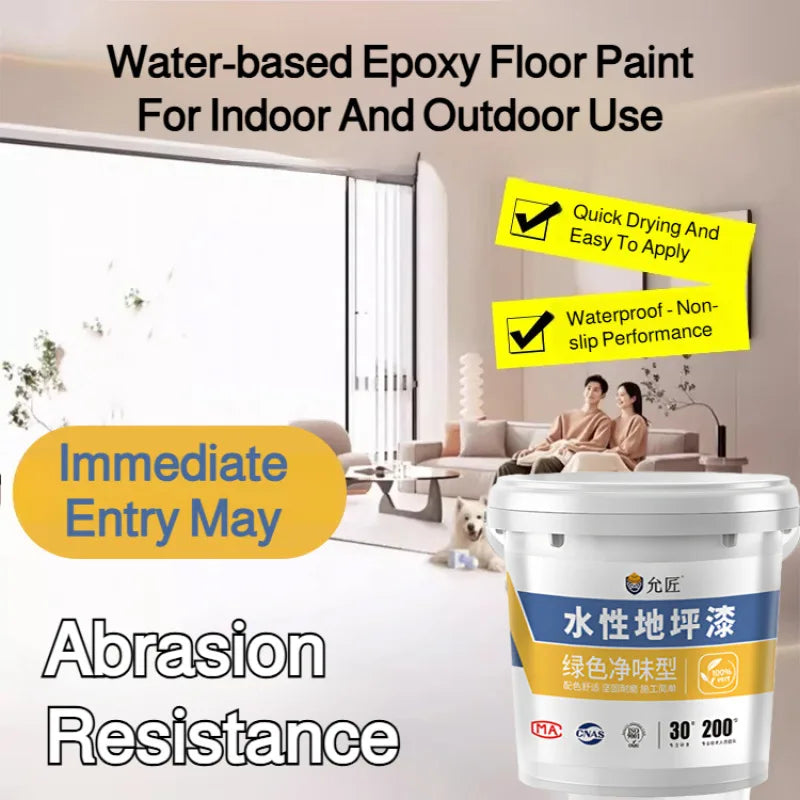3-in-1 Epoxy Floor Paint for Concrete & Garage Coatings - Waterproof & Abrasion Resistant