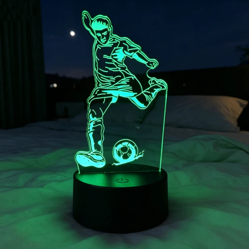 Footballer Lionel Messi 3D Acrylic Night Light with 7 Color Gradient & Dimmable Lighting
