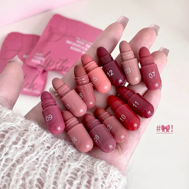 12 Color Matte Lipstick Set - Long Lasting Non-Fading Lip Balm for Women