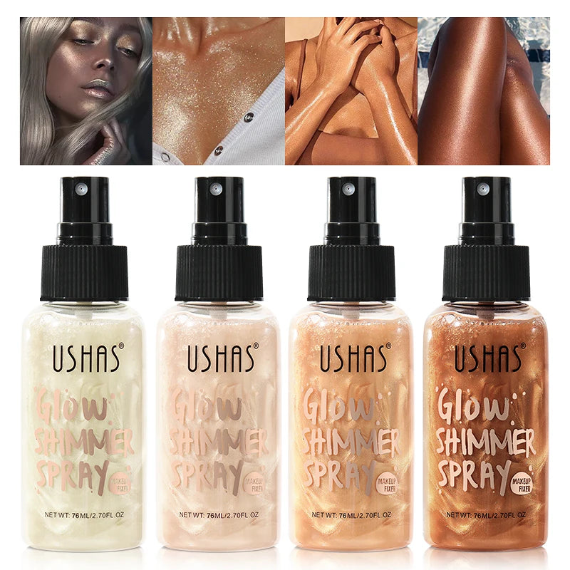 4 Color Liquid Body Highlighter Set - Facial Contour Brightening & Illuminating Makeup