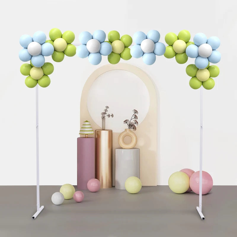 White Metal Wedding Arch Stand 2x2m Adjustable Garden Backdrop Frame
